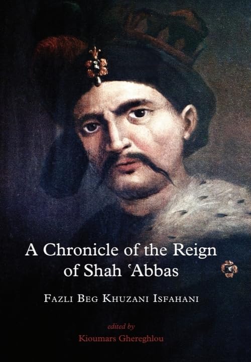 Book cover: portrait of Shah Abbas with title and author names.