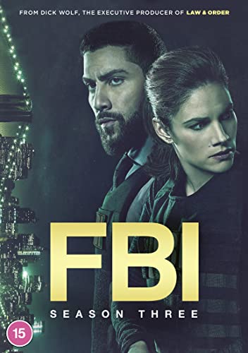 DVD cover art for FBI Season Three featuring two agents against a dark background.