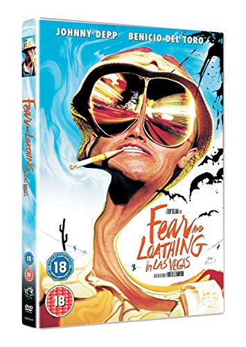 "Fear & Loathing In Las Vegas" DVD case with a man wearing sunglasses and smoking.