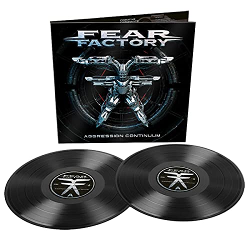 Fear Factory “Aggression Continuum” vinyl record with robotic album art.