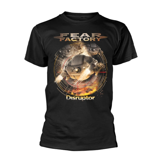 Black t-shirt with "Fear Factory - Disruptor" graphic design.