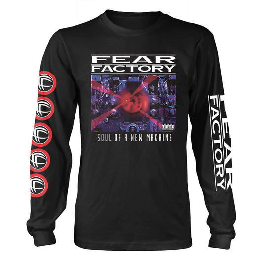 Black long-sleeve shirt with “Fear Factory” and album art graphic.