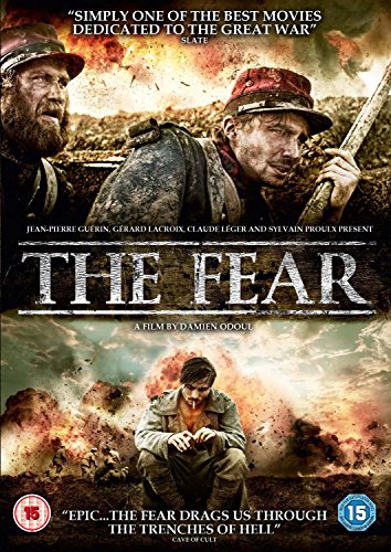 DVD cover for "The Fear" depicting soldiers in a war-torn landscape with explosions.