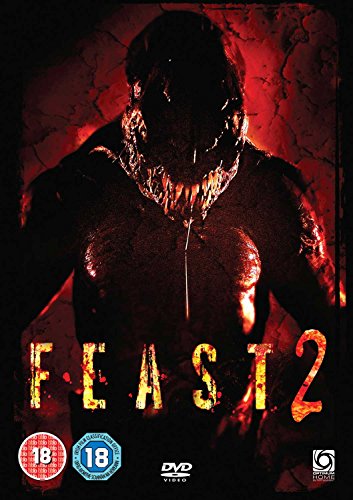 DVD cover for horror film "Feast 2" featuring a monstrous figure.