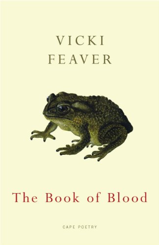 Book cover: pale yellow background, toad, and red title "The Book of Blood".