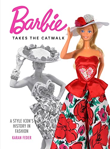 Book cover featuring Barbie in a red dress and floral hat.