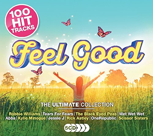 CD cover: "Feel Good" with a woman in a field and butterflies.