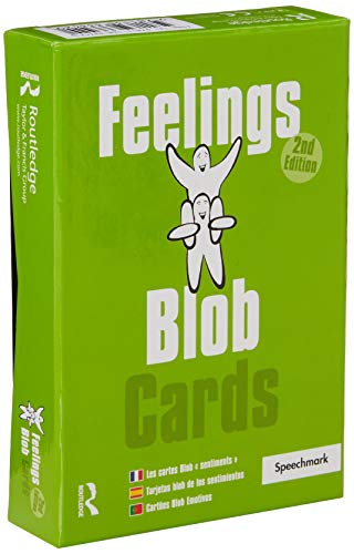 A green box titled Feelings Blob Cards featuring a cartoon illustration of two blobs.
