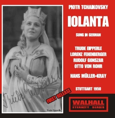 CD cover for Tchaikovsky’s “Iolanta” featuring Trude Eipperle in costume.