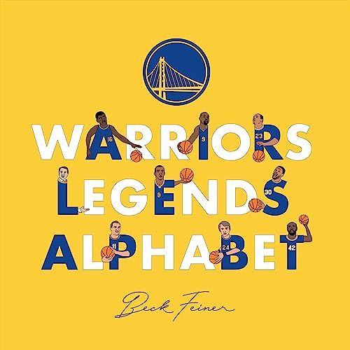 Golden State Warriors alphabet art featuring basketball players and the Bay Bridge.