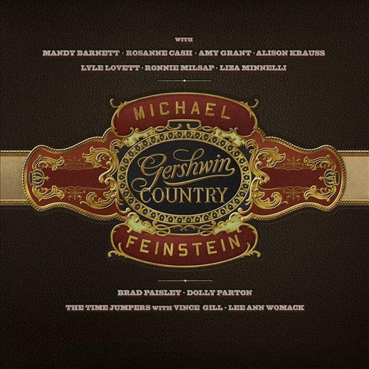 CD cover for “Gershwin Country” by Michael Feinstein, ornate gold design.