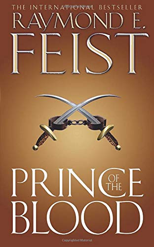 Book cover: “Prince of the Blood” by Raymond E. Feist, crossed swords.