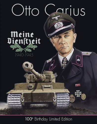 Book cover featuring Otto Carius in uniform with a tank illustration.