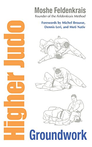 Book cover for Higher Judo: Groundwork featuring three illustrations of judo groundwork techniques.