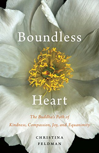Book cover with a white flower and the title “Boundless Heart.”