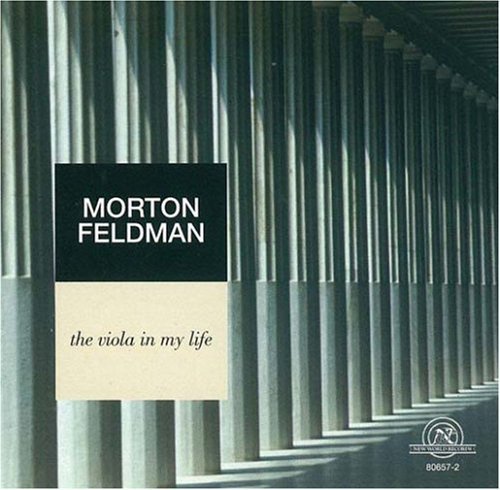 CD cover for Morton Feldman’s “The Viola in My Life” with abstract columns.