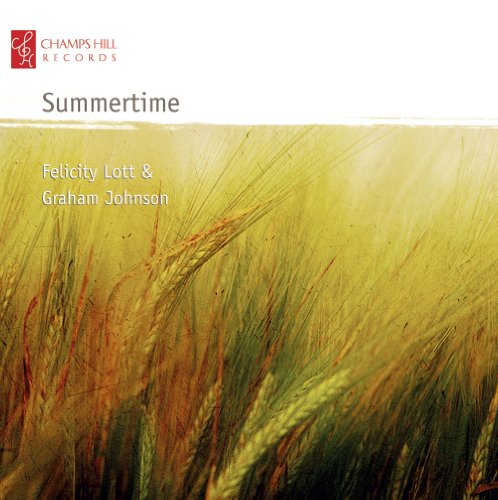 CD cover for "Summertime" by Felicity Lott, featuring golden wheat field.