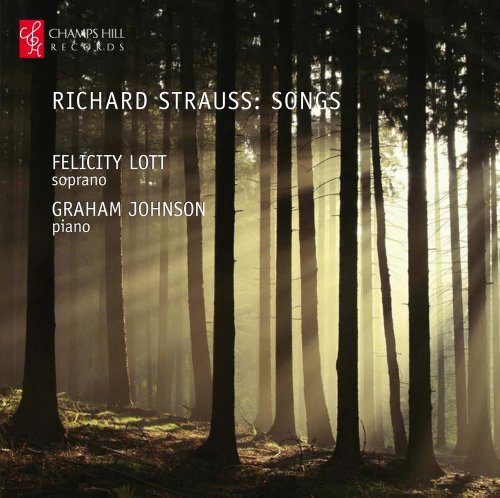 CD cover for Richard Strauss songs, featuring a misty forest scene.