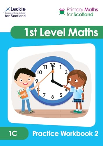 1C Practice Workbook 2" cover with children learning to tell time.