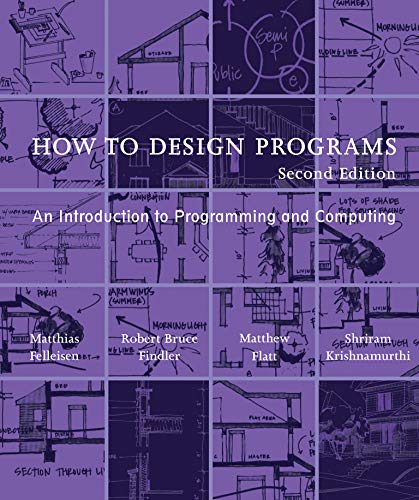 Book cover with architectural sketches and title “How to Design Programs”.