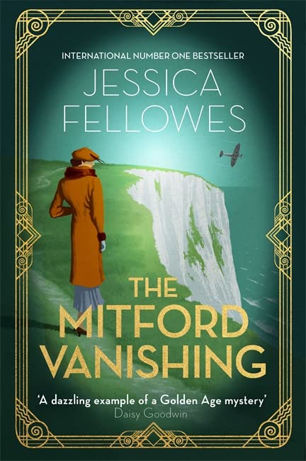 Book cover: woman in orange coat overlooking cliffs, with an airplane.