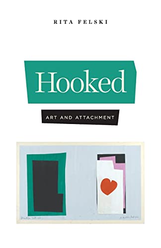 Book cover: "Hooked: Art and Attachment" with abstract art below title.