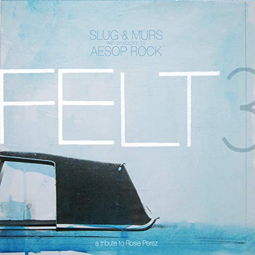 Vinyl cover art featuring a car roof against a light blue watercolor background.