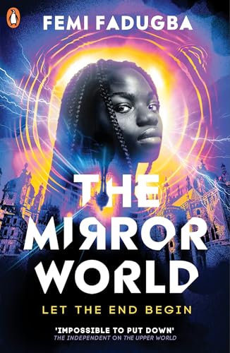 Book cover: young Black woman’s face over a castle with stormy effects.