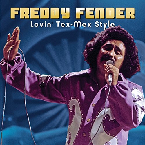 Freddy Fender album cover: singer with microphone, purple background.