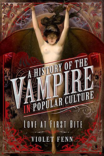 Book cover: vintage illustration of a woman with vampire wings.