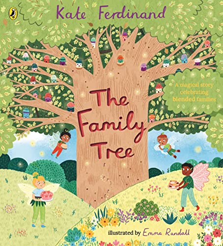 Book cover: a large tree with tiny houses and fairy-like figures.