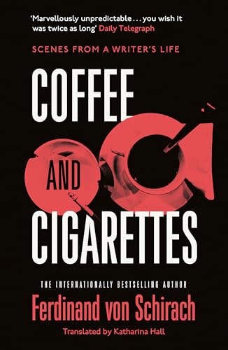 Book cover: "Coffee and Cigarettes" with red coffee cup and cigarette imagery.