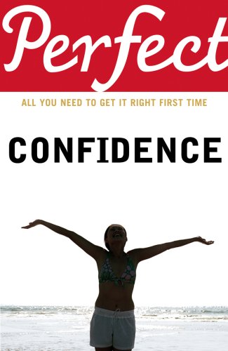 Book cover titled Perfect Confidence featuring a silhouette of a woman on a beach.
