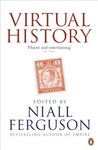 Book cover for Virtual History featuring a red Penny Black postage stamp.