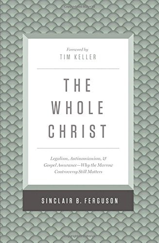 Book cover for The Whole Christ by Sinclair B. Ferguson with a green pattern.