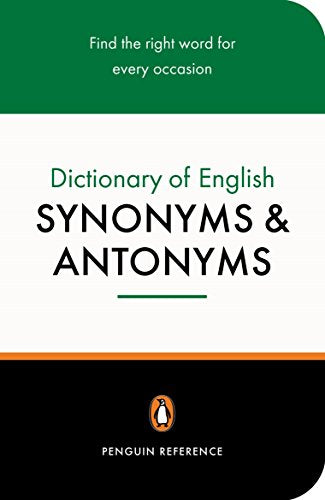 Cover of The Penguin Dictionary of English Synonyms & Antonyms with a penguin logo.
