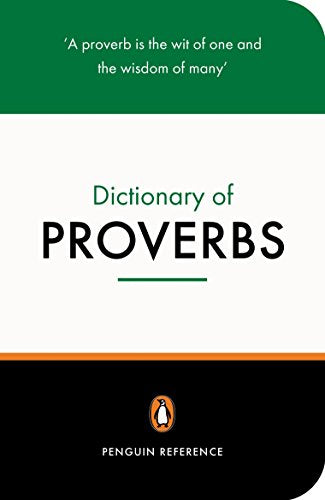 The Penguin Dictionary of Proverbs book cover with green, white, and black sections.
