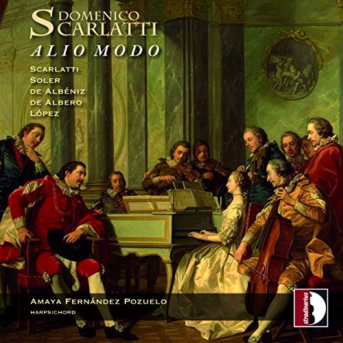 CD cover depicting a classical music ensemble with a harpsichordist.