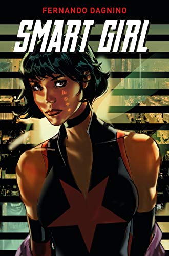 Comic book cover featuring a woman with short dark hair and a determined expression.