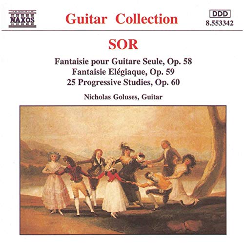 CD cover for Fernando Sor guitar music featuring a classical painting.