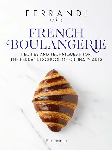 Book cover for French Boulangerie featuring a single chocolate croissant on a marble background.