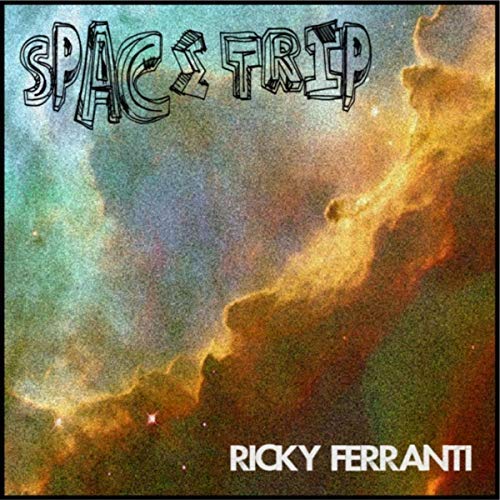 CD cover for “Space Trip” by Ricky Ferranti, featuring a nebula.