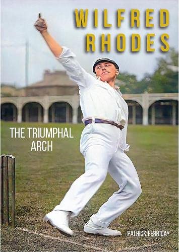 Vintage book cover featuring a cricketer in mid-bowling action.