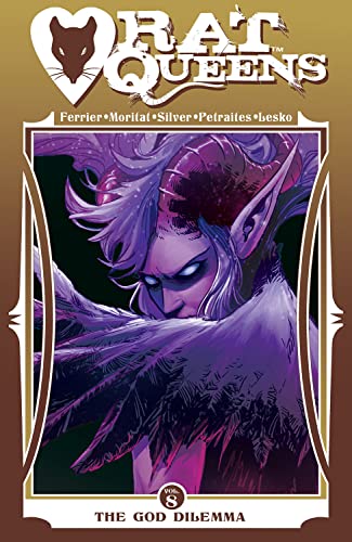 “Rat Queens, Volume 8” cover featuring a purple-haired, winged figure.