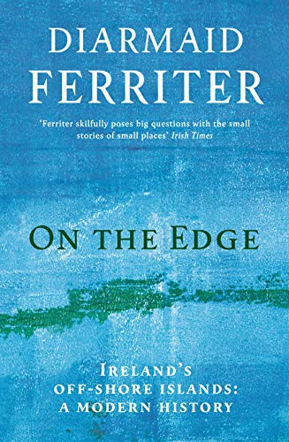 Book cover: blue textured background with map of Irish islands.