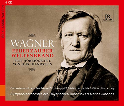 CD cover featuring a portrait of Richard Wagner with red borders and white text.