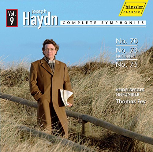 CD cover for Haydn symphonies with a portrait of composer Joseph Haydn.