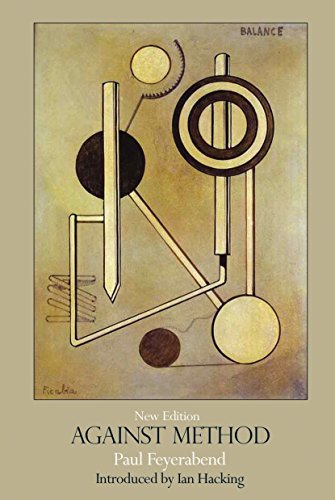 Book cover: "Against Method" by Paul Feyerabend with abstract art.