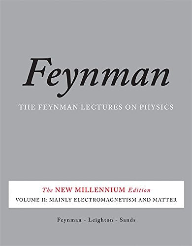 Gray book cover with red "Feynman" text and physics lecture title.