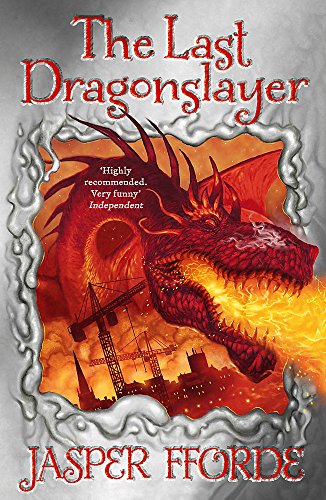 Book cover featuring a red dragon breathing fire over a city with construction cranes.